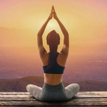 Hatha Yoga at sunset